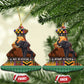 Afro Christmas in Kenya Safari Ceramic Ornament Black Santa Riding Elephant - African Pride