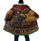 Kenya Safari Christmas Cloak Black Santa Riding Elephant - Heri ya Krismasi