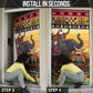 Kenya Safari Christmas Door Cover Black Santa Riding Elephant - Heri ya Krismasi