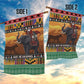 Afro Christmas in Kenya Safari Garden Flag Black Santa Riding Elephant - African Pride
