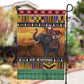 Afro Christmas in Kenya Safari Garden Flag Black Santa Riding Elephant - African Pride