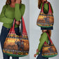 Afro Christmas in Kenya Safari Grocery Bag Black Santa Riding Elephant - African Pride