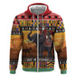 Afro Christmas in Kenya Safari Hoodie Black Santa Riding Elephant - African Pride