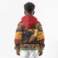 Afro Christmas in Kenya Safari Kid Hoodie Black Santa Riding Elephant - African Pride