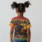 Afro Christmas in Kenya Safari Kid T shirt Black Santa Riding Elephant - African Pride
