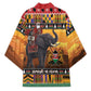 Kenya Safari Christmas Kimono Black Santa Riding Elephant - Heri ya Krismasi