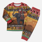 Afro Christmas in Kenya Safari Christmas Pajama Set Black Santa Riding Elephant - African Pride