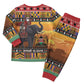 Afro Christmas in Kenya Safari Christmas Pajama Set Black Santa Riding Elephant - African Pride