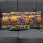 Kenya Safari Christmas Pillow Cover Black Santa Riding Elephant - Heri ya Krismasi