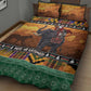 Afro Christmas in Kenya Safari Quilt Bed Set Black Santa Riding Elephant - African Pride