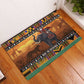 Afro Christmas in Kenya Safari Rubber Doormat Black Santa Riding Elephant - African Pride