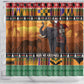 Afro Christmas in Kenya Safari Shower Curtain Black Santa Riding Elephant - African Pride