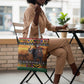 Kenya Safari Christmas Tote Bag Black Santa Riding Elephant - Heri ya Krismasi
