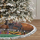 Afro Christmas in Kenya Safari Tree Skirt Black Santa Riding Elephant - African Pride