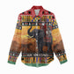 Afro Christmas in Kenya Safari Women Casual Shirt Black Santa Riding Elephant - African Pride