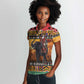 Afro Christmas in Kenya Safari Women Polo Shirt Black Santa Riding Elephant - African Pride