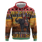 Afro Christmas in Kenya Safari Zip Hoodie Black Santa Riding Elephant - African Pride