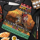 Kenya Safari Christmas Apron Black Santa Riding Leopards - Heri ya Krismasi