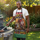 Kenya Safari Christmas Apron Black Santa Riding Leopards - Heri ya Krismasi