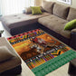 Afro Christmas in Kenya Safari Area Rug Black Santa Riding Leopards - African Pride