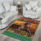 Afro Christmas in Kenya Safari Area Rug Black Santa Riding Leopards - African Pride