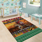 Afro Christmas in Kenya Safari Area Rug Black Santa Riding Leopards - African Pride
