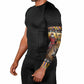 Kenya Safari Christmas Arm Sleeves Black Santa Riding Leopards - Heri ya Krismasi