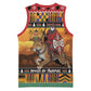 Afro Christmas in Kenya Safari Basketball Jersey Black Santa Riding Leopards - African Pride