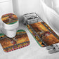 Kenya Safari Christmas Bathroom Set Black Santa Riding Leopards - Heri ya Krismasi