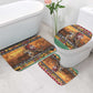 Kenya Safari Christmas Bathroom Set Black Santa Riding Leopards - Heri ya Krismasi