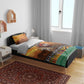 Afro Christmas in Kenya Safari Bedding Set Black Santa Riding Leopards - African Pride