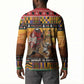 Kenya Safari Christmas Button Sweatshirt Black Santa Riding Leopards - Heri ya Krismasi