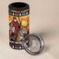 Afro Christmas in Kenya Safari 4 in 1 Can Cooler Tumbler Black Santa Riding Leopards - African Pride