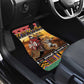 Afro Christmas in Kenya Safari Car Mats Black Santa Riding Leopards - African Pride