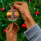 Afro Christmas in Kenya Safari Ceramic Ornament Black Santa Riding Leopards - African Pride