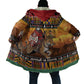 Kenya Safari Christmas Cloak Black Santa Riding Leopards - Heri ya Krismasi