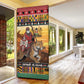 Kenya Safari Christmas Door Cover Black Santa Riding Leopards - Heri ya Krismasi