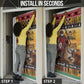 Kenya Safari Christmas Door Cover Black Santa Riding Leopards - Heri ya Krismasi