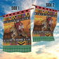 Afro Christmas in Kenya Safari Garden Flag Black Santa Riding Leopards - African Pride