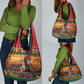 Afro Christmas in Kenya Safari Grocery Bag Black Santa Riding Leopards - African Pride