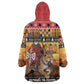 Afro Christmas in Kenya Safari Kid Wearable Blanket Hoodie Black Santa Riding Leopards - African Pride