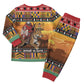 Afro Christmas in Kenya Safari Christmas Pajama Set Black Santa Riding Leopards - African Pride