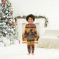 Afro Christmas in Kenya Safari Christmas Pajama Set Black Santa Riding Leopards - African Pride