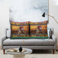 Kenya Safari Christmas Pillow Cover Black Santa Riding Leopards - Heri ya Krismasi