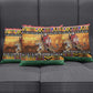 Kenya Safari Christmas Pillow Cover Black Santa Riding Leopards - Heri ya Krismasi
