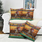 Kenya Safari Christmas Pillow Cover Black Santa Riding Leopards - Heri ya Krismasi