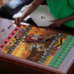 Kenya Safari Christmas Puzzle Black Santa Riding Leopards - Heri ya Krismasi