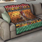 Afro Christmas in Kenya Safari Quilt Black Santa Riding Leopards - African Pride