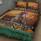 Afro Christmas in Kenya Safari Quilt Bed Set Black Santa Riding Leopards - African Pride