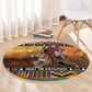 Afro Christmas in Kenya Safari Round Carpet Black Santa Riding Leopards - African Pride